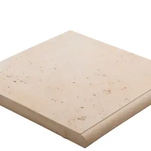 Travertine Bullnose Chalk 500x500x40mm
